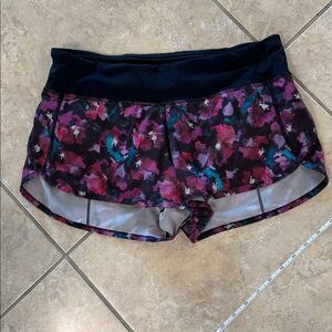 Lululemon Floral Patterned Athletic Shorts size 6
